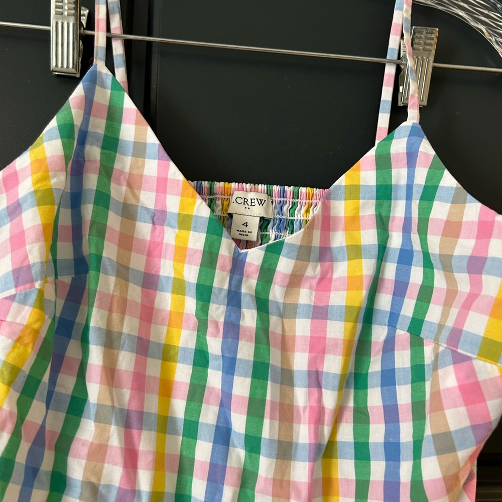 J. Crew Factory gingham dress. Size 4. Worn once